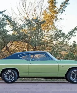 Green 1969 Chevelle Car Diamond Painting