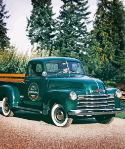 Green Farm Truck Diamond Painting