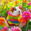 Guinea Pig Flower Diamond Painting
