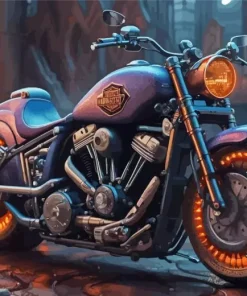 Harley Davidson Motorcycle Diamond Painting