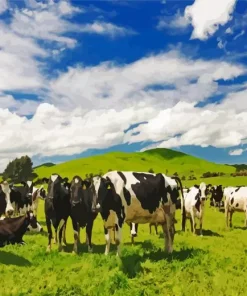 Herd Of Cows Diamond Painting