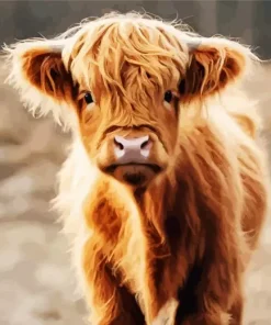 Highland Baby Cow Diamond Painting