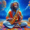 Hippie Musician Man Diamond Painting