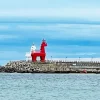 Jeju Red Horse Lighthouse Diamond Painting