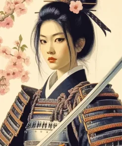 Katana Girl Diamond Painting