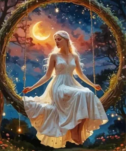 Lady In Dreamy Land Diamond Painting