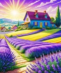 Lavender Field Art Diamond Painting
