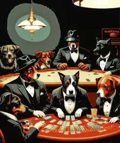 Mafia Dogs Gambling Diamond Painting