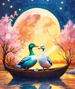 Male And Female Duck Diamond Painting