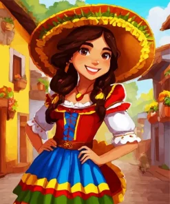 Mexican Girl Diamond Painting