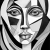 Monochrome Face Cubism Diamond Painting