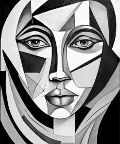Monochrome Face Cubism Diamond Painting