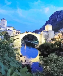 Old Mostar Bridge Diamond Painting
