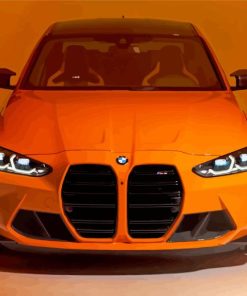 Orange Bmw 3 Diamond Painting