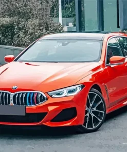 Orange Bmw Lava Diamond Painting