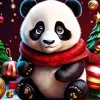Panda Celebrating Christmas Diamond Painting