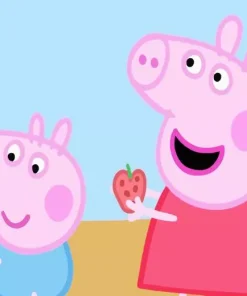 Pig With Strawberry Diamond Painting