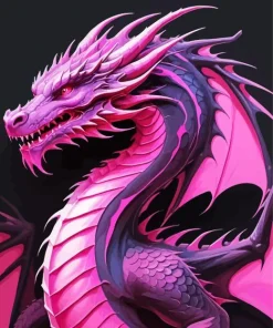 Pink Dragon Diamond Painting
