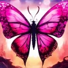 Pink Fantasy Art Butterfly Diamond Painting