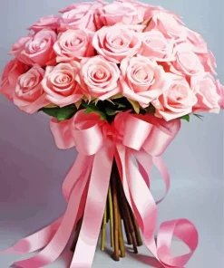 Pink Flowers Bouquet Diamond Painting