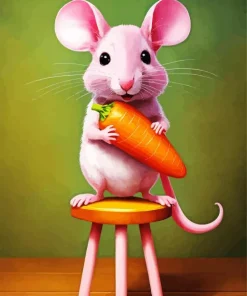 Pink Mouse Diamond Painting