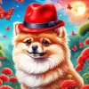 Pomeranian Art Diamond Painting