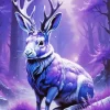 Purple Jackalope Diamond Painting