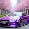 Purple Nissan Gtr Car Diamond Painting