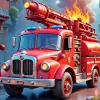Red Fire Truck Art Diamond Painting