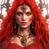 Red Head Hero Lady Diamond Painting
