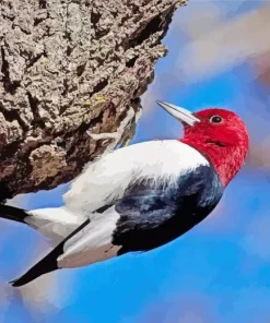 Red Headed Woodpecker Diamond Painting