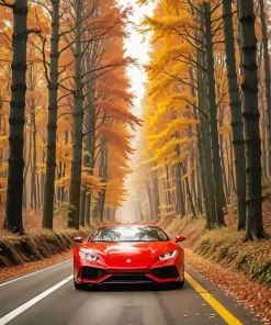 Red Lamborghini Diamond Painting