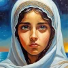 Sad Arab Girl Diamond Painting