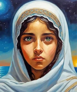 Sad Arab Girl Diamond Painting