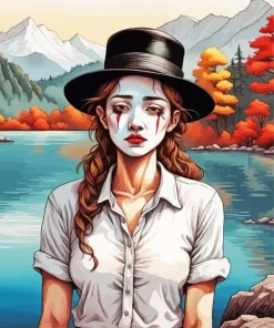Sad Mime Girl Diamond Painting