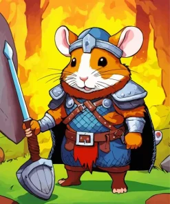Samurai Mouse Art Diamond Painting