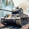 Sherman Tank Diamond Painting