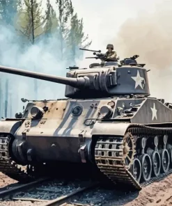 Sherman Tank Diamond Painting