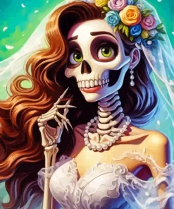 Skull Bride Diamond Painting