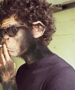 Smoking Monkey Diamond Painting