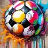 Colorful Soccer Ball Art Diamond Painting