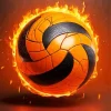 Soccer Ball On Fire Diamond Painting