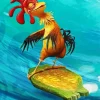 Surfing Chicken Diamond Painting