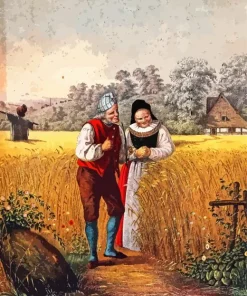 Vintage Farmer And His Wife Diamond Painting