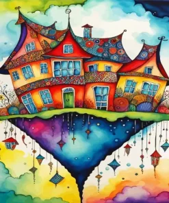 Whimsical House Diamond Painting