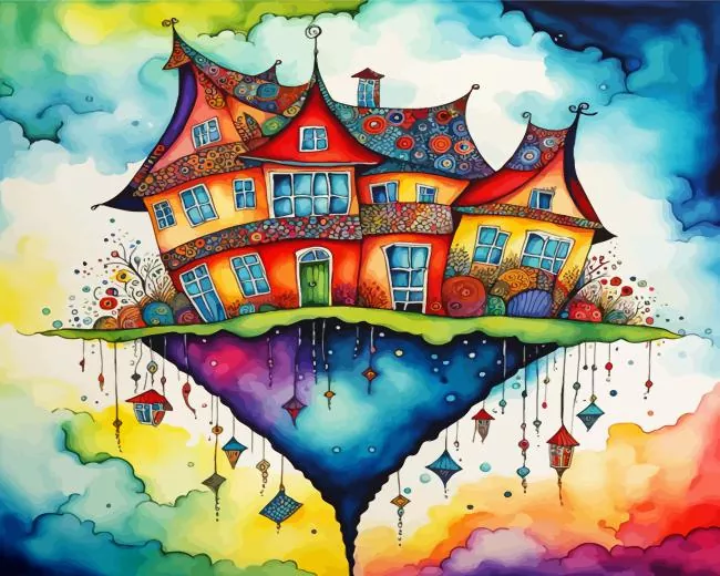 whimsical house Diamond Dotz Whimsical House Diamond Painting