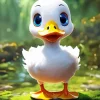 White Duck Baby Diamond Painting