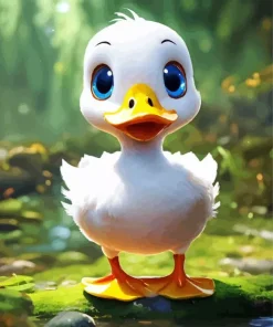 White Duck Baby Diamond Painting