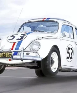 White Punch Buggy Diamond Painting