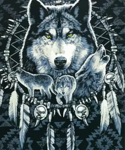 Wolf Dream Catcher Diamond Painting